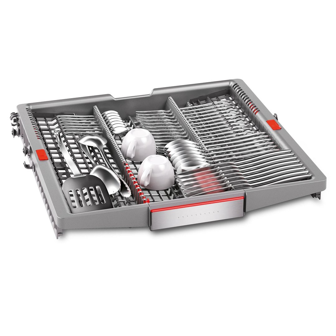 Bosch 60cm Series 8 Built-Under Dishwasher - Brushed Steel Anti-Fingerprint SMU8ECS01A