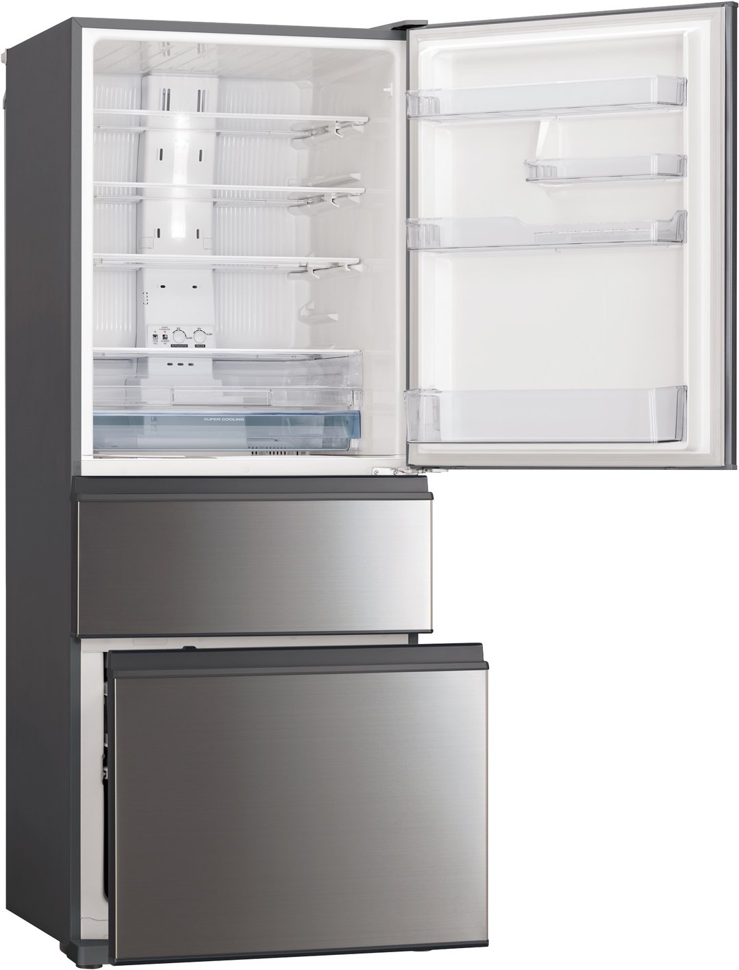 Mitsubishi Electric 450L CX Steel Series Bottom Mount Fridge - Silver MR-CX450ER-SS-A