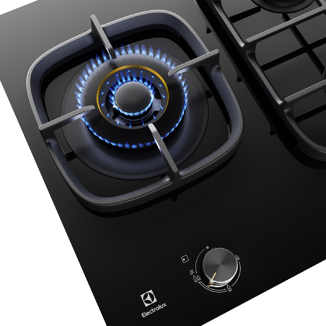 Electrolux 60cm UltimateTaste 900 3 Burner Gas Cooktop Black Ceramic Glass EHG635BE