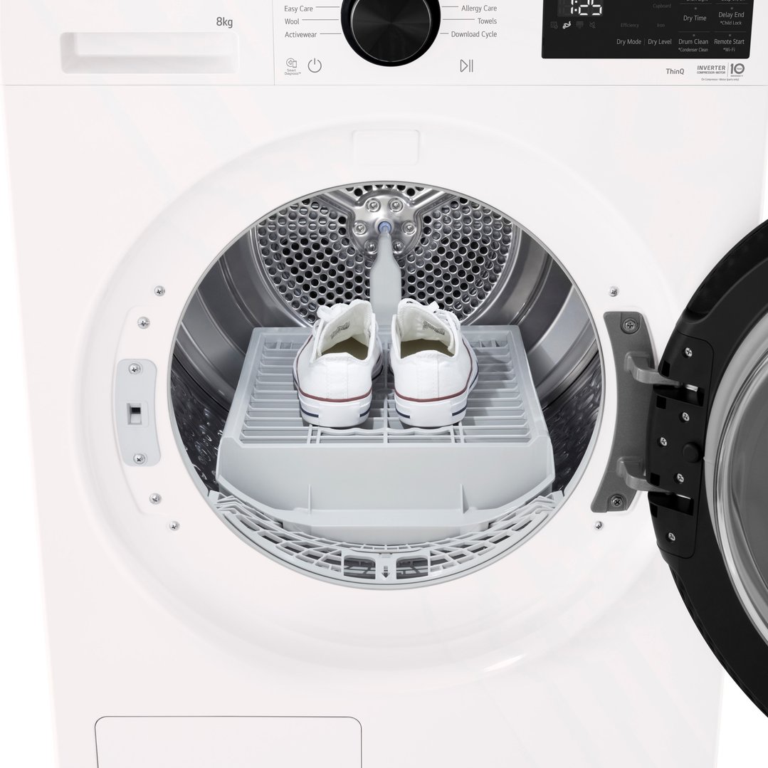 LG 8kg Series 3 AI Heat Pump Dryer - White DXH3-08W