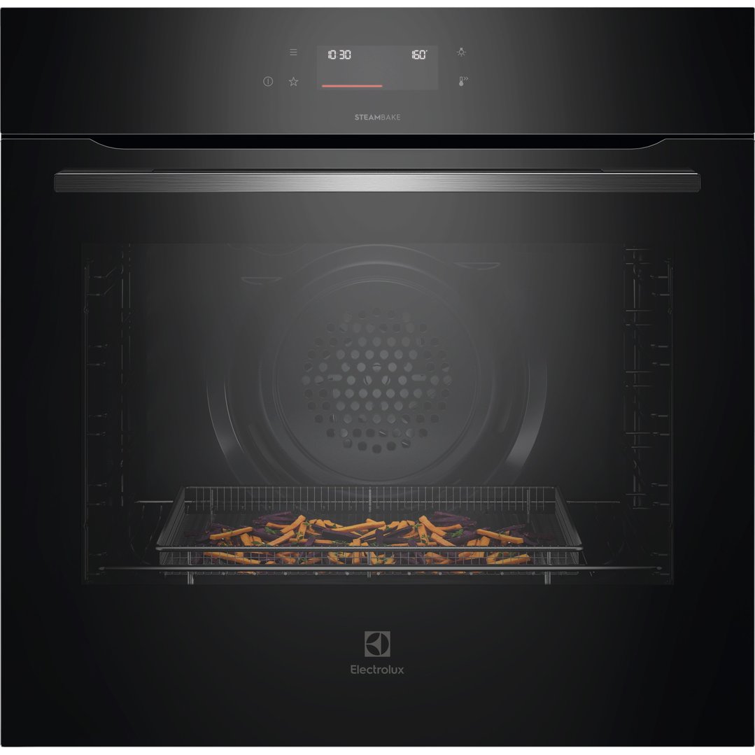 Electrolux 60cm Pyrolytic Oven with SteamBake, Black - 500 Series EVEP6615DF