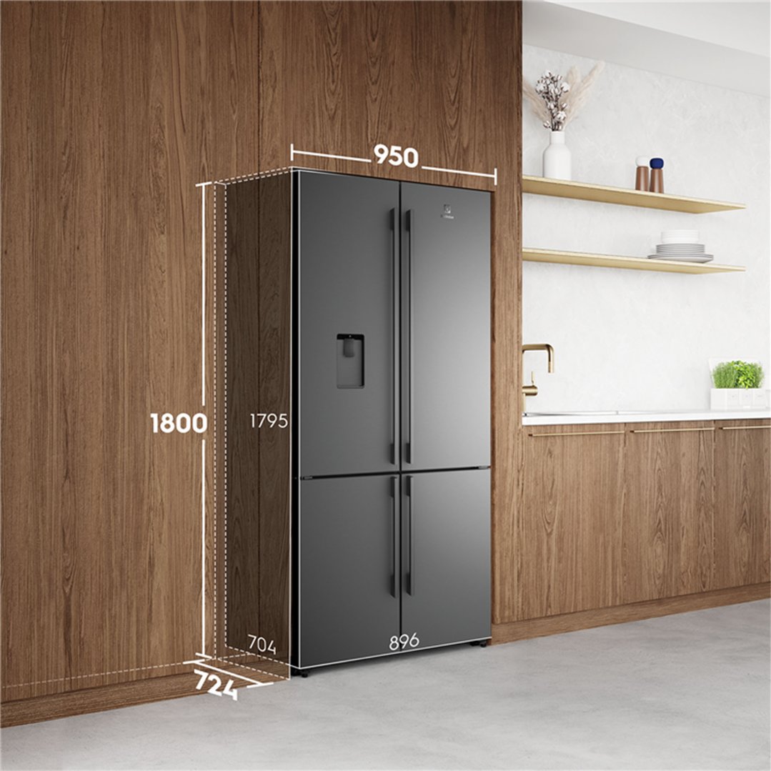 Electrolux 562L UltimateTaste 700 French door fridge - Matte charcoal black EQE5657BA