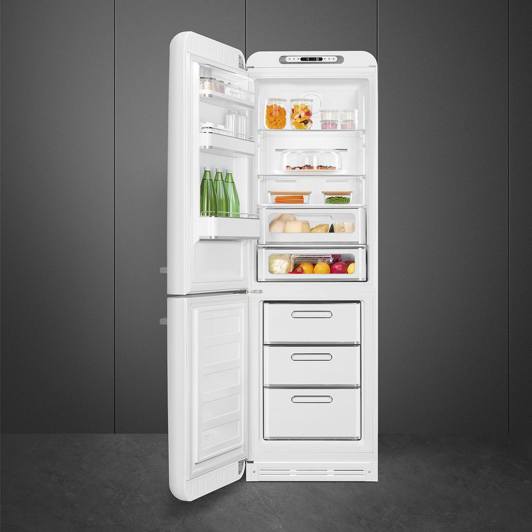Smeg FAB 32 50’S Style Retro Refrigerator, Left Hand - White FAB32LWH5AU