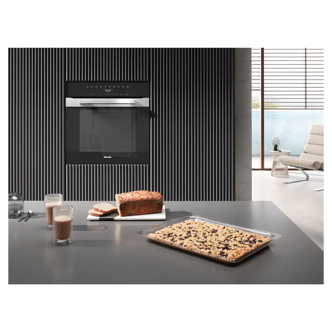 Miele 60cm Pyrolytic Oven with Rapid Cooling and Crisp Function CleanSteel H7464BP