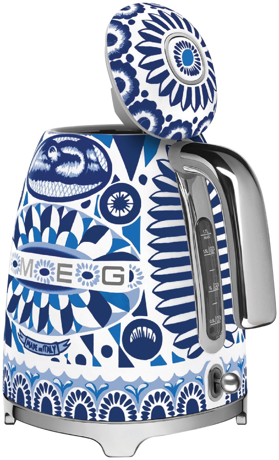 Smeg 50's Style Dolce & Gabbana Kettle - Blue Mediterraneo KLF03DGBAU