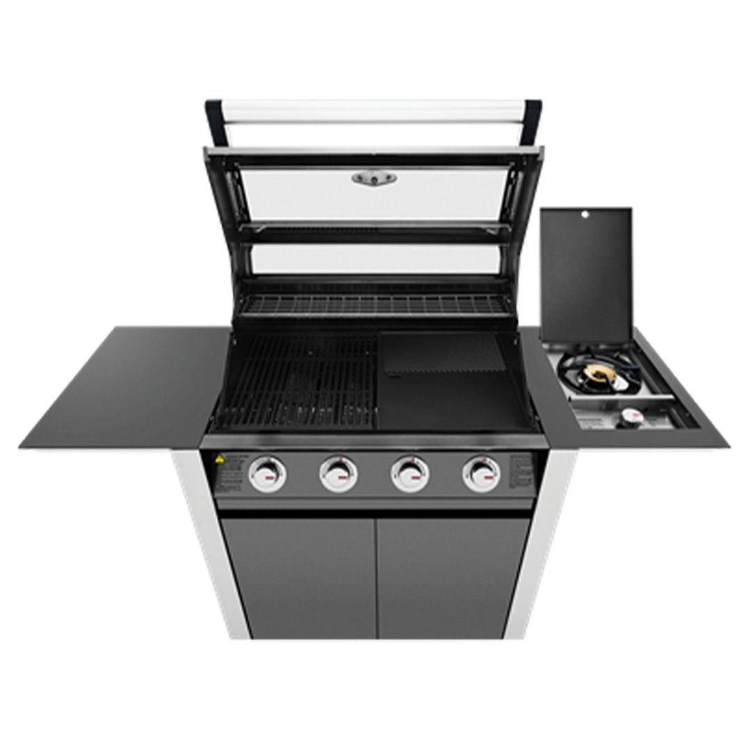 Beefeater 1600 Series 4 Burner BBQ, Side Burner & Trolley, Dark BMG1641DA