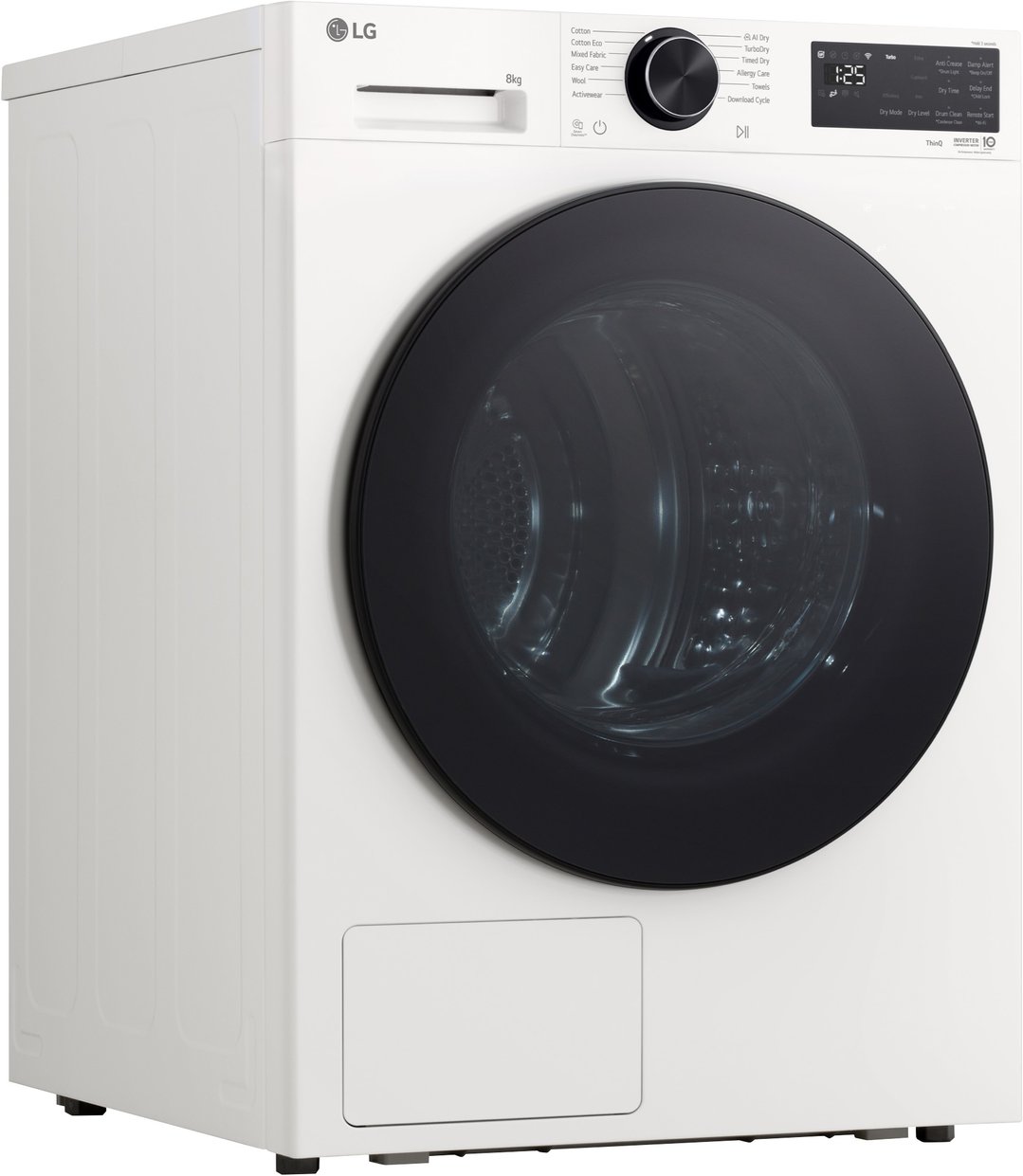 LG 8kg Series 3 AI Heat Pump Dryer - White DXH3-08W