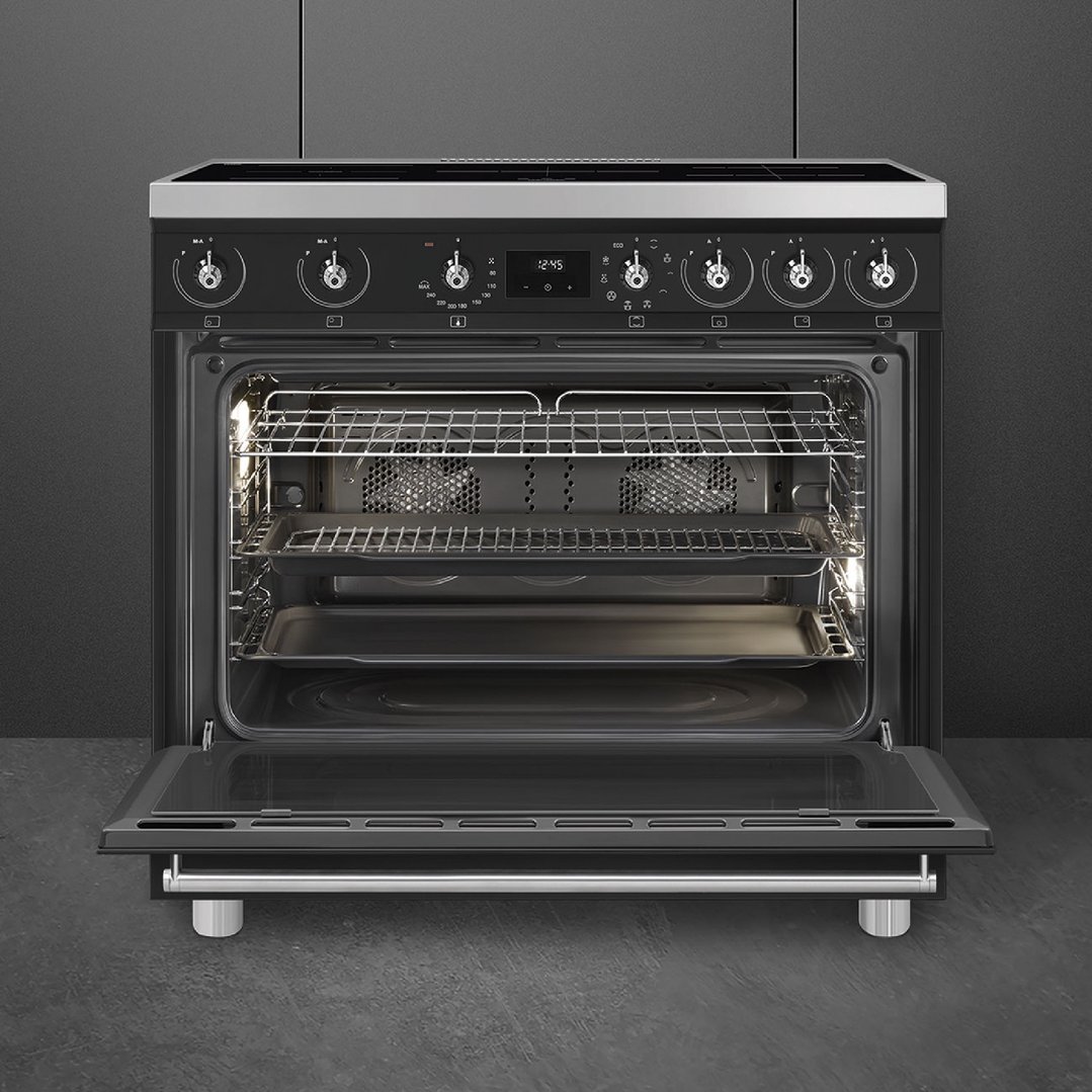 Smeg 90cm Classic Freestanding Cooker - Matte Black C9IMMB2