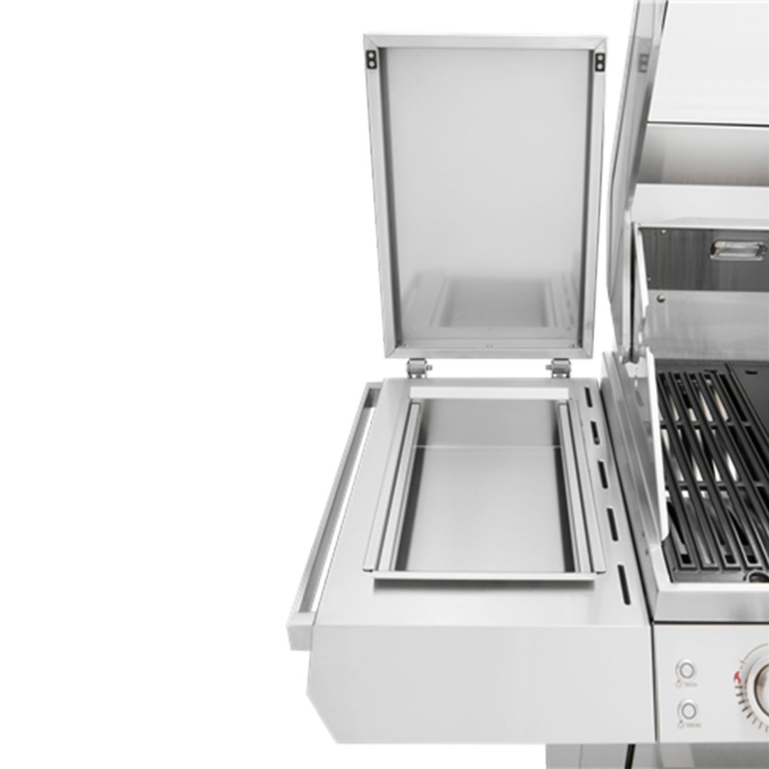 Beefeater 7000 Premium 5 Burner BBQ, Side Burner & Trolley, Stainless Steel BMF7655SA