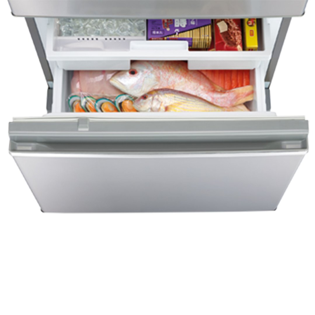 Mitsubishi Electric 450L Multi Drawer Fridge Black Stainless Steel MR-CX450ER-BST