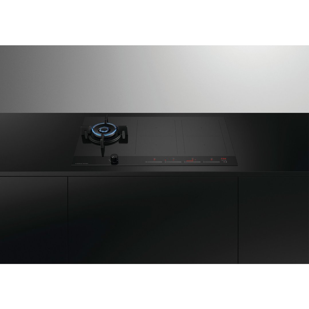 Series 9 Gas + Induction Cooktop, 90cm, 1 Burner, 4 Zones with