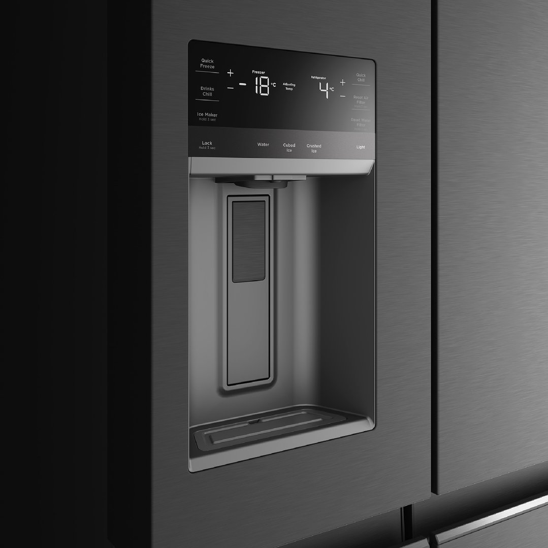 Westinghouse 609L Quad Door Fridge - Matte Black WQE6170BB