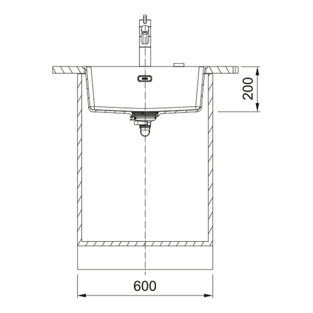 Franke Maris Single Bowl Undermount Sink Onyx MRG110-52ON-B