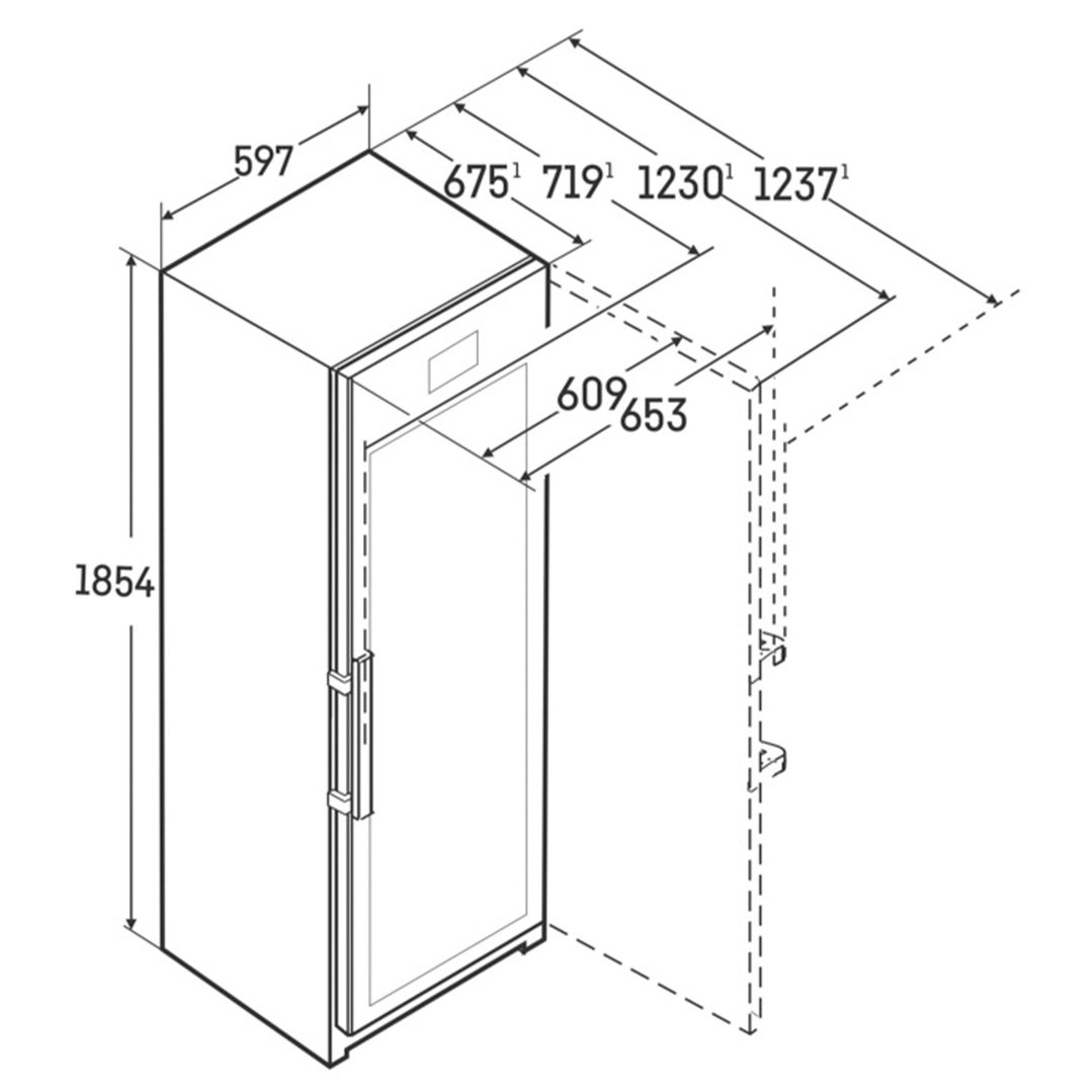 Liebherr 155 Bottle Dual Zone Wine Fridge - BlackSteel WPBS5262RHH