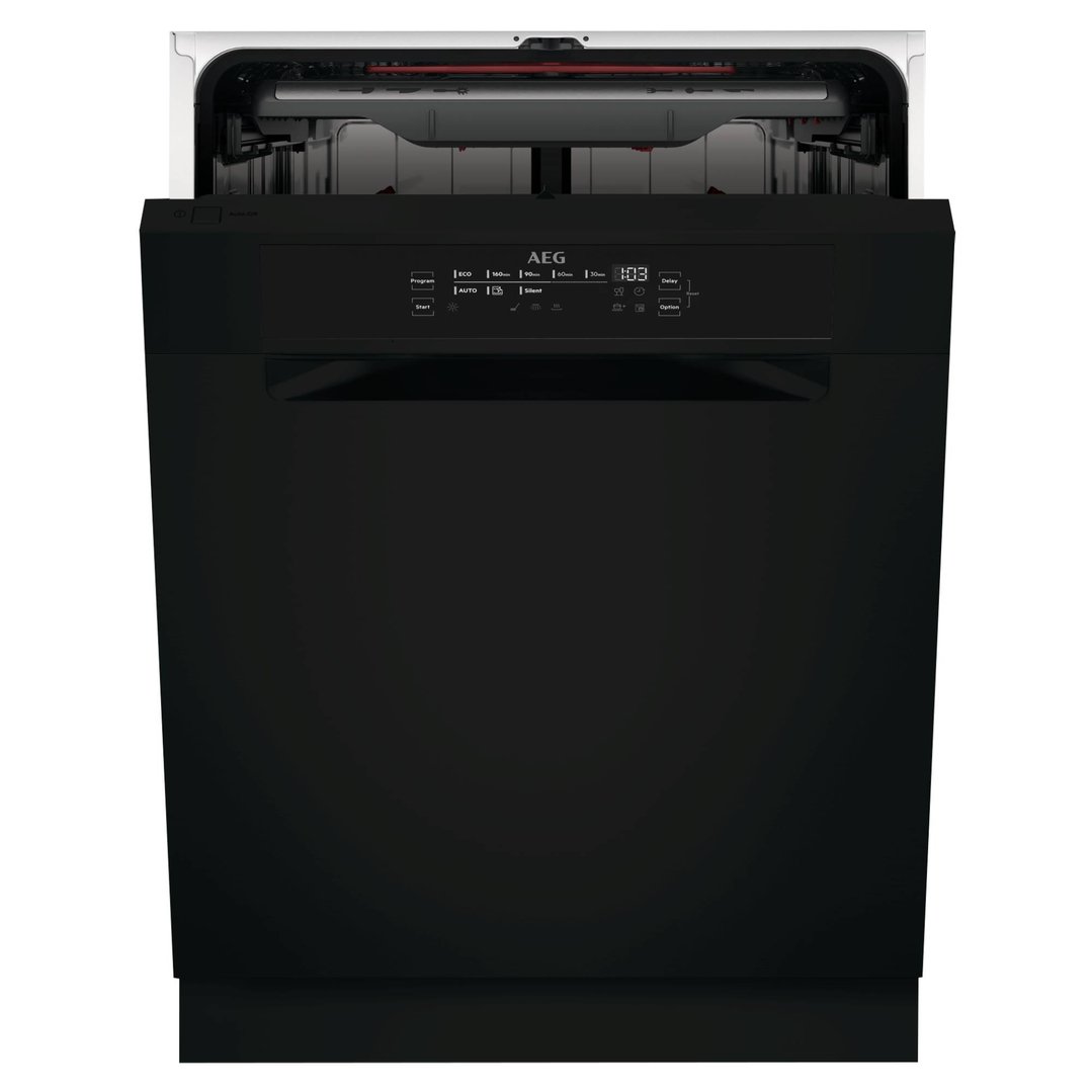 AEG 60cm Built-Under Matte Black Dishwasher FUF7590SMB