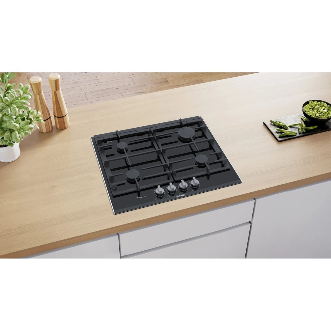 Bosch 60cm Series 8 Black Ceramic Glass Cooktop with FlameSelect