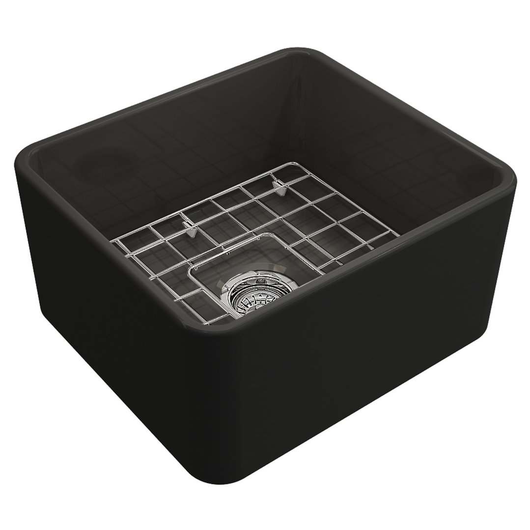 Turner Hastings Novi 50x46 Fireclay Butler Sink - Matte Black NO50FS-MB