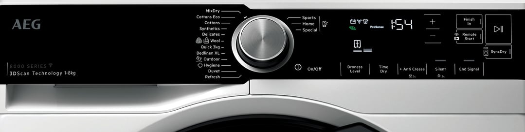AEG 9kg 8000 Series Heat pump dryer T859M6OBC