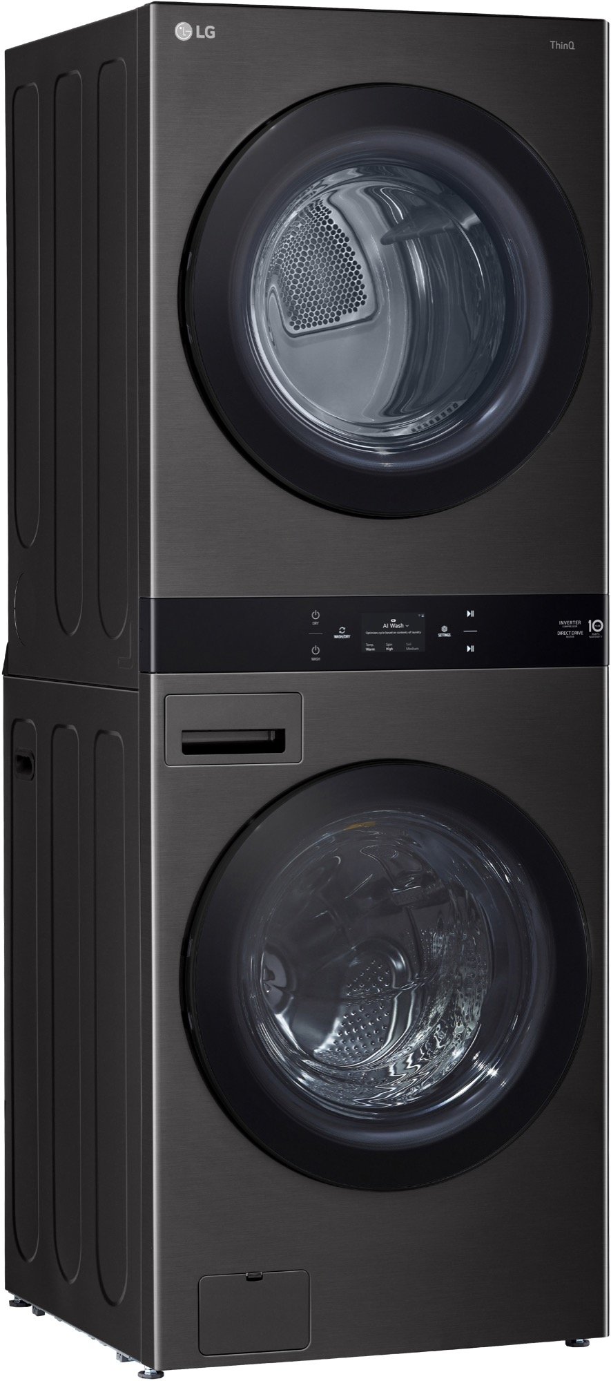 LG AI WashTower™ 19/10kg All-In-One Stacked Washer Dryer - Matte Grey WWT-1910GRX