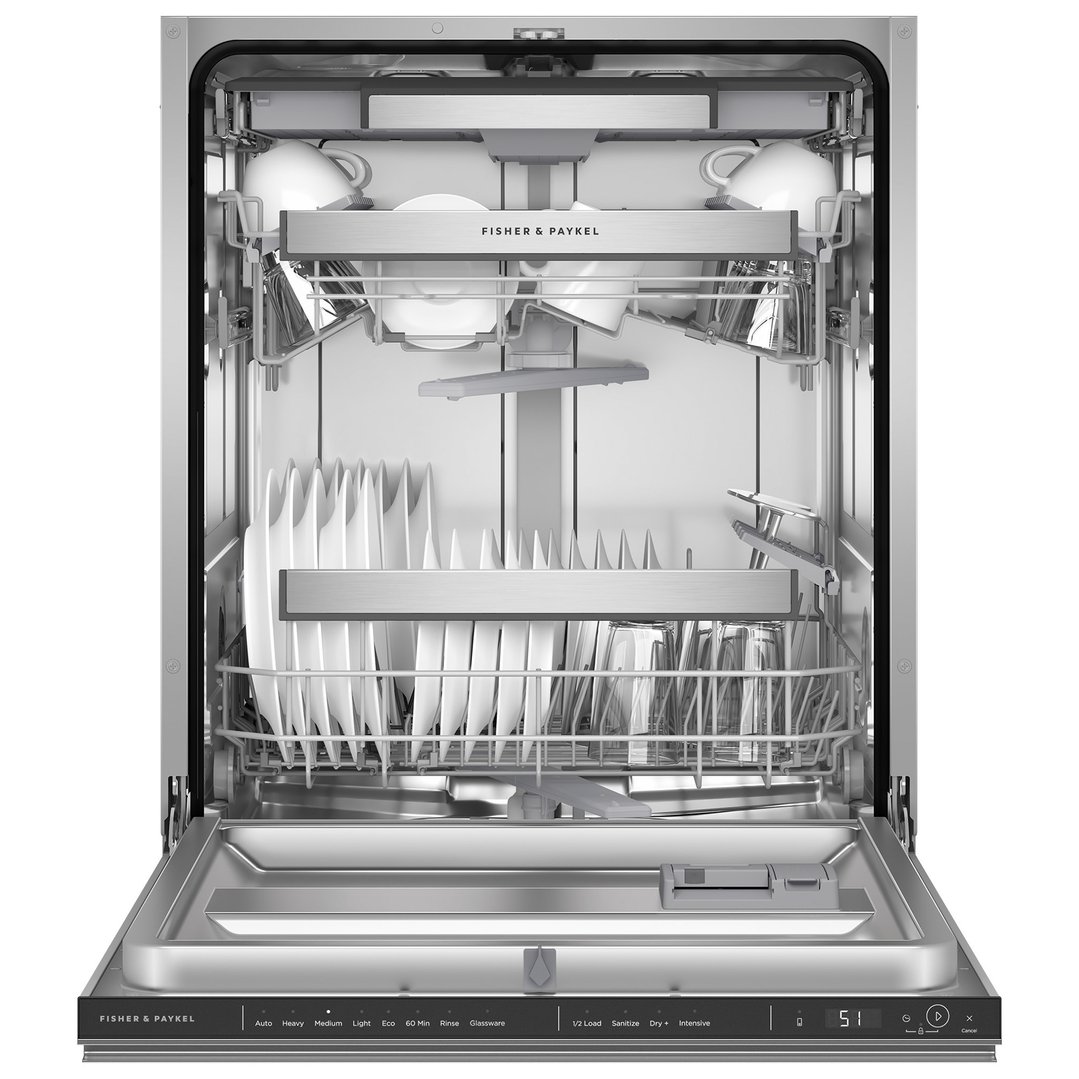 Fisher & Paykel Series 7, Contemporary Built-under Dishwasher, Stainless Steel, No Handle DW60UN4X4