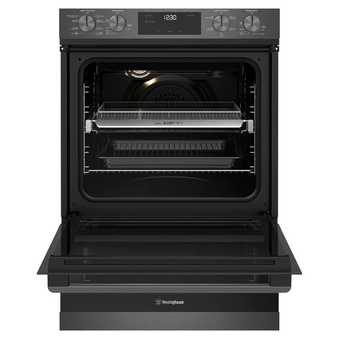 Westinghouse 60cm Multi-function 8/5 Duo Oven with Air Fry WVE6526DD