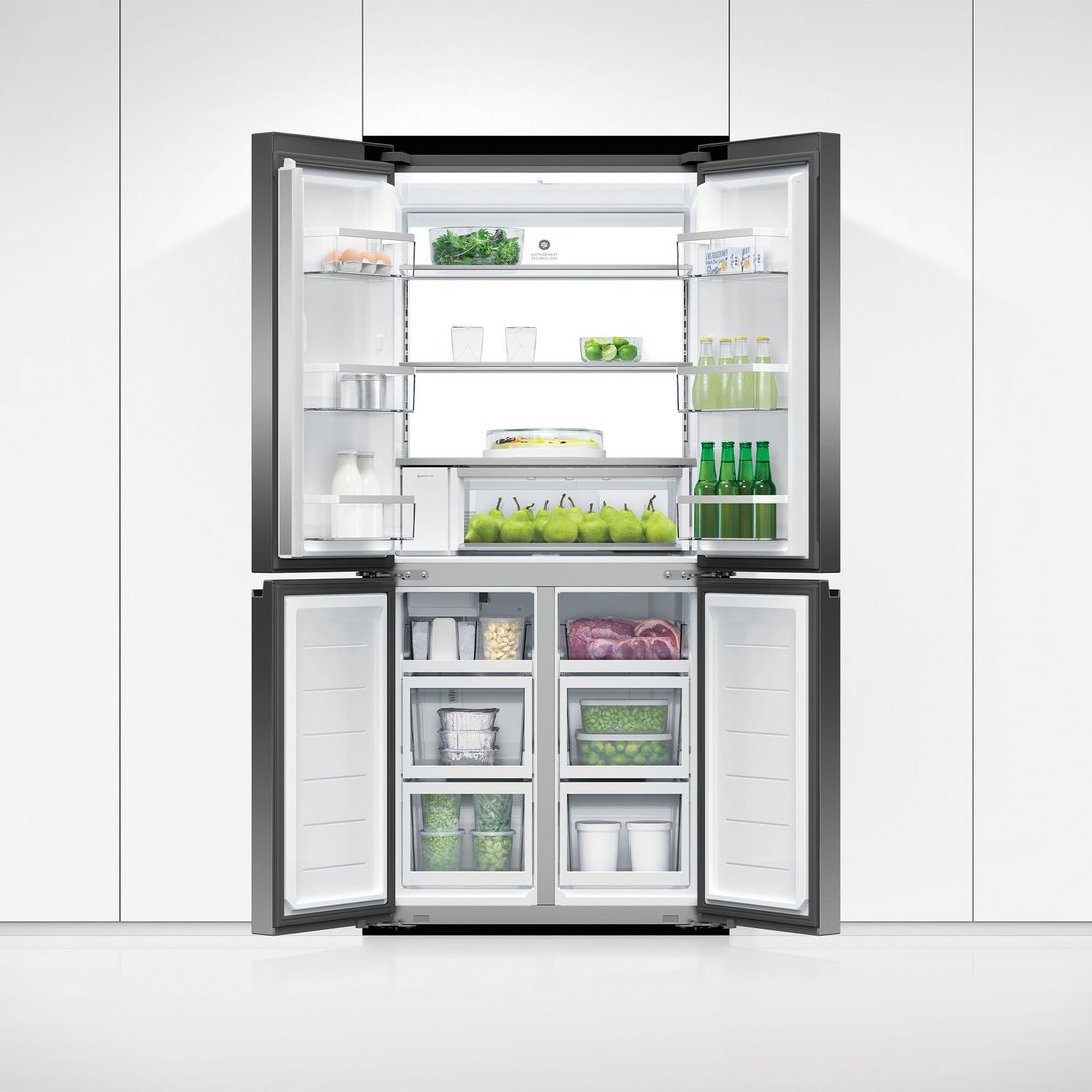 Fisher & Paykel 498L Series 7 Quad Door Refrigerator Freezer, Ice & Water RF500QNUB1