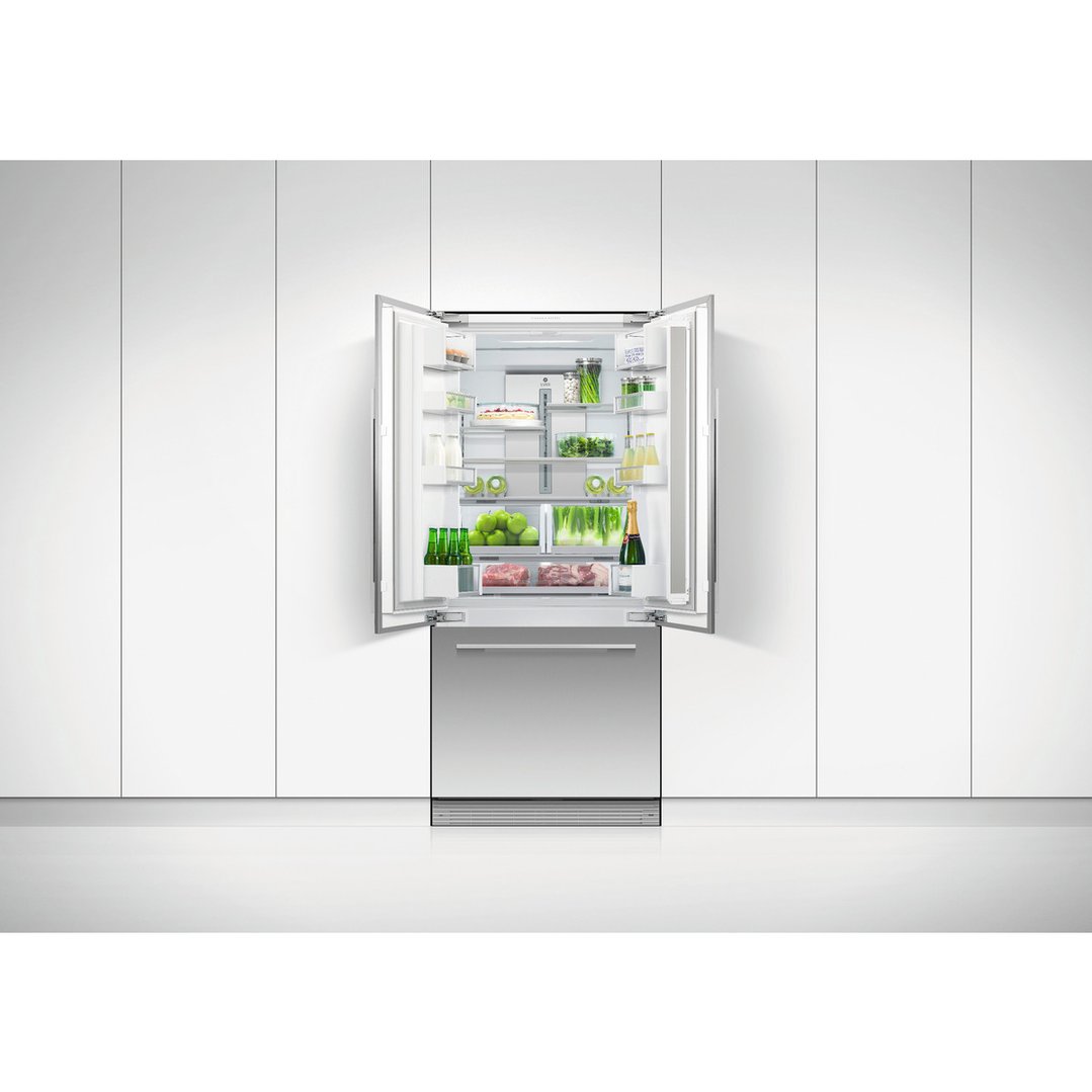 Fisher & Paykel 80cm Series 7 Integrated French Door Refrigerator Freezer, Ice & Water RS80AU1