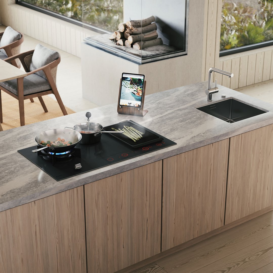 Asko 90cm Duo Fusion Combined Gas & Induction Cooktop - Matte Black HIG89524MGD1