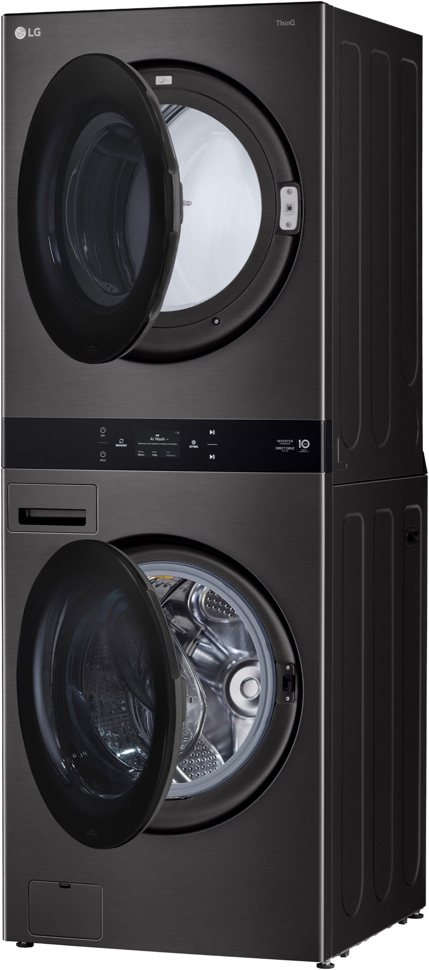 LG 19/10kg AI WashTower™ Stacked Washer Dryer Black WWT-1910B