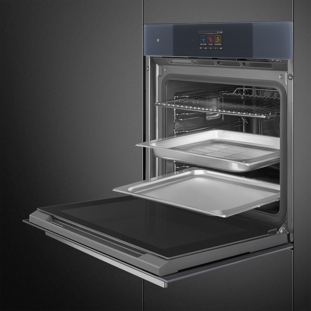 Smeg Linea 60cm Steam100 Pro Oven - Neptune Grey SOA6104S4PG
