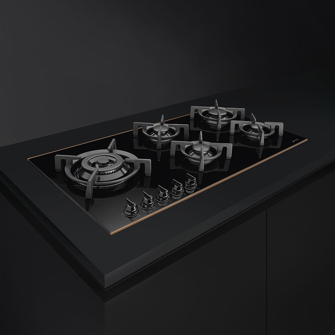 Smeg 90cm Dolce Stil Novo Gas Cooktop PV695LCNRAU