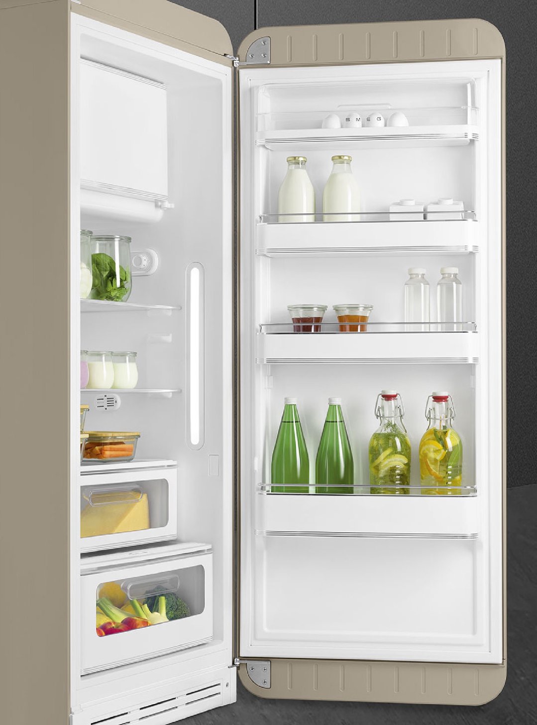 Smeg FAB 28 50’S Style Retro Refrigerator, Right Hand - Perfectly Pale FAB28RDPP5