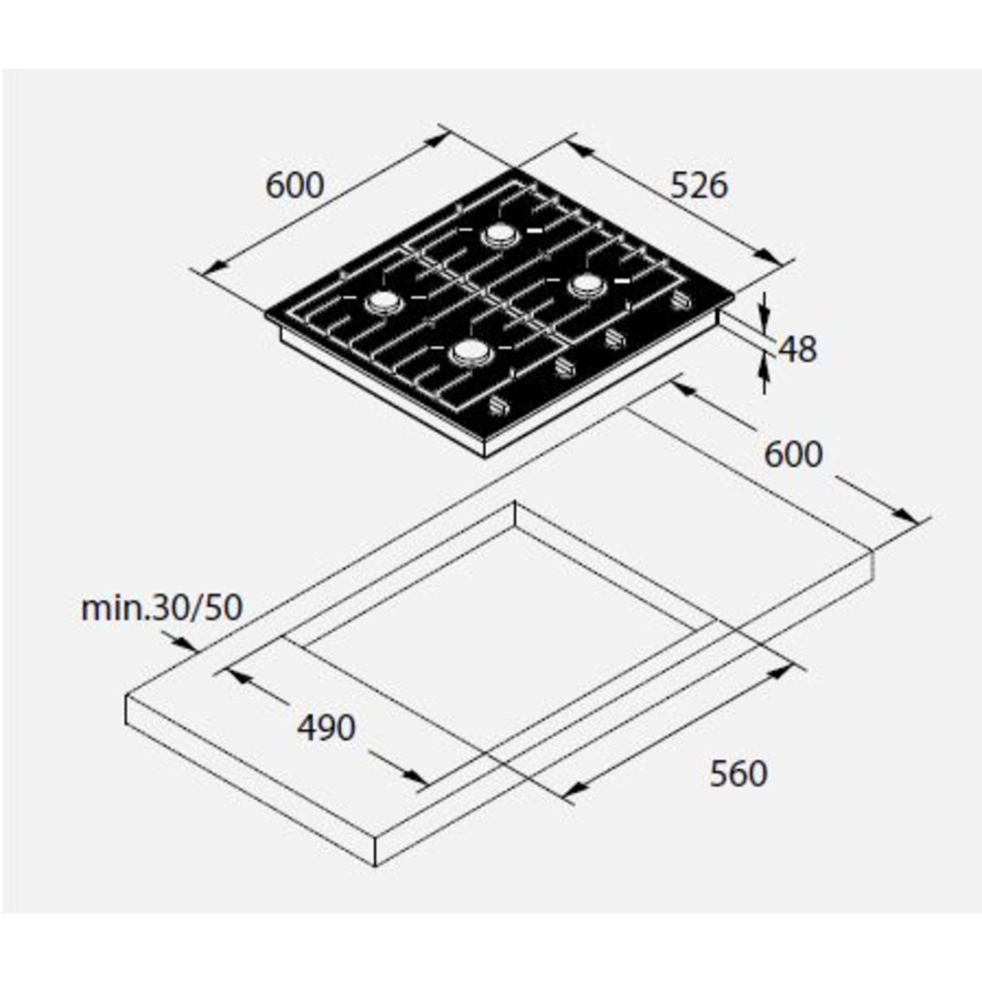 Asko 60cm Gas Cooktop Graphite Black HG1666AD Signature Appliances