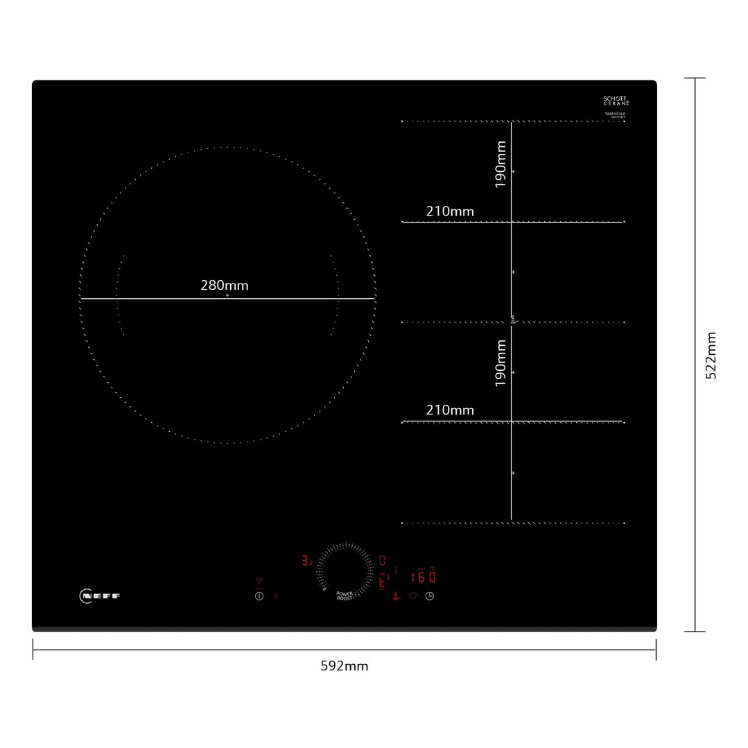 Neff 60cm Induction Cooktop with virtual twistpad T66FHC4L0