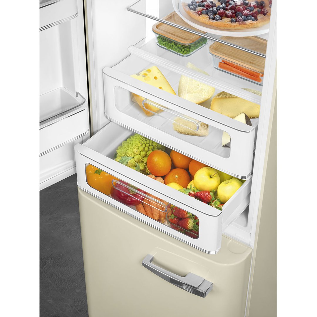 Smeg FAB 32 50’S Style Retro Refrigerator, Left Hand - Cream FAB32LCR5AU
