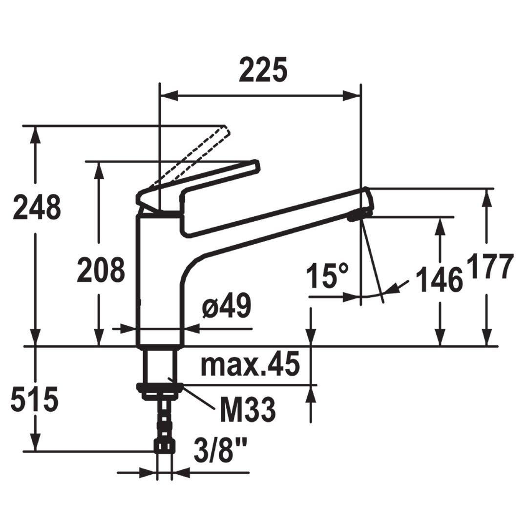 KWC LUNA-E Swivel Mixer - MB 10441023176
