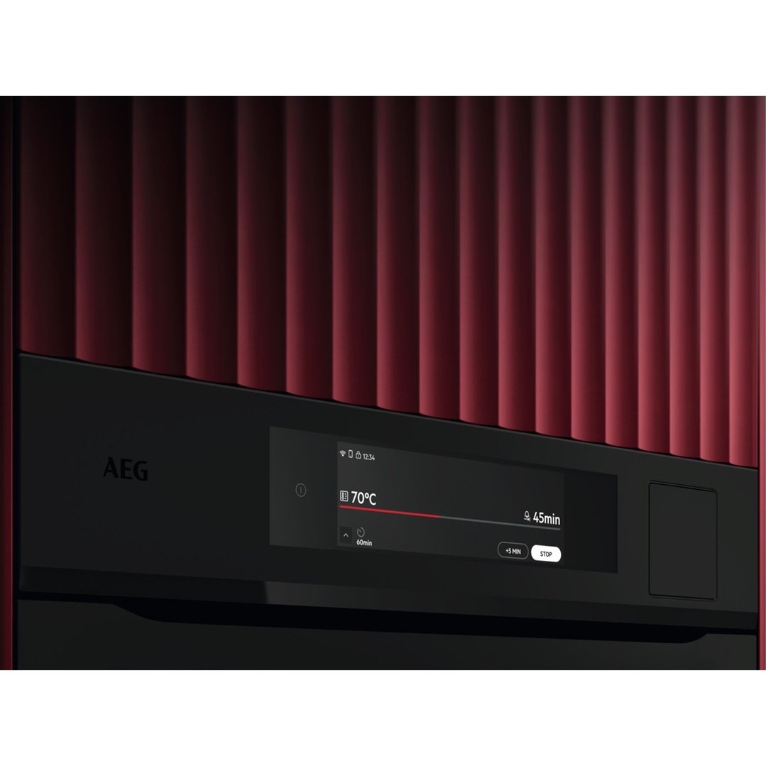 AEG 60cm Multifunction 25 Matte Black SteamPro Full Steam Oven NBP9S83PAT