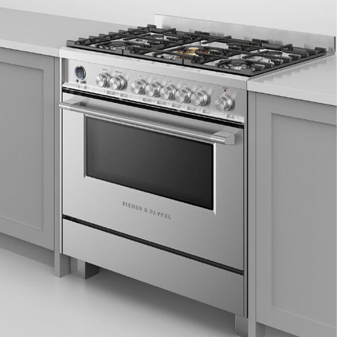 Fisher Paykel Series 9 Freestanding Cooker Dual Fuel 90cm 5 Burners Self cleaning OR90SPG6X1 Signature Appliances