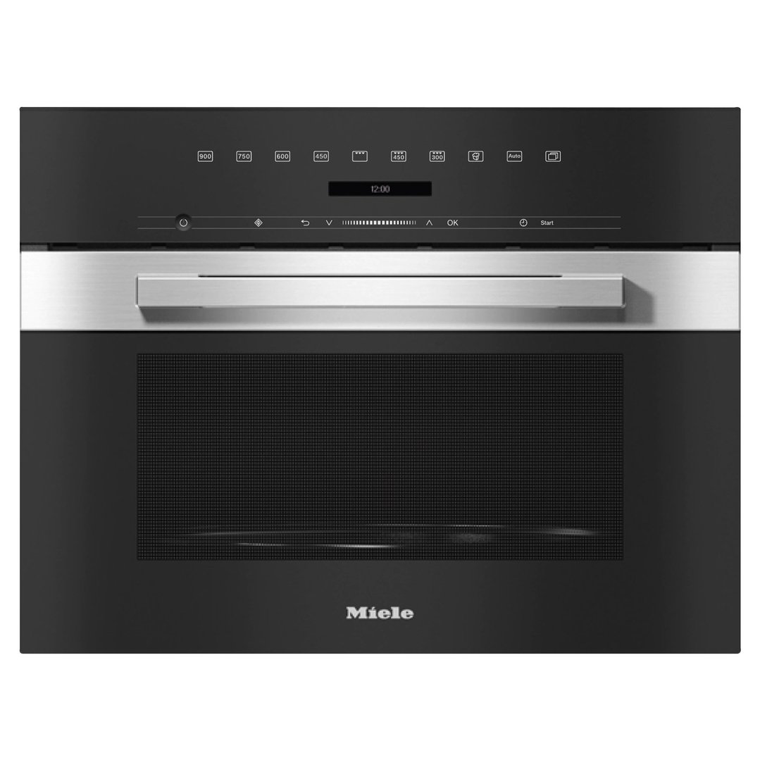 Miele 46L 900W Built-In Microwave with Grill and Keeping Warm Function CleanSteel M7244TC