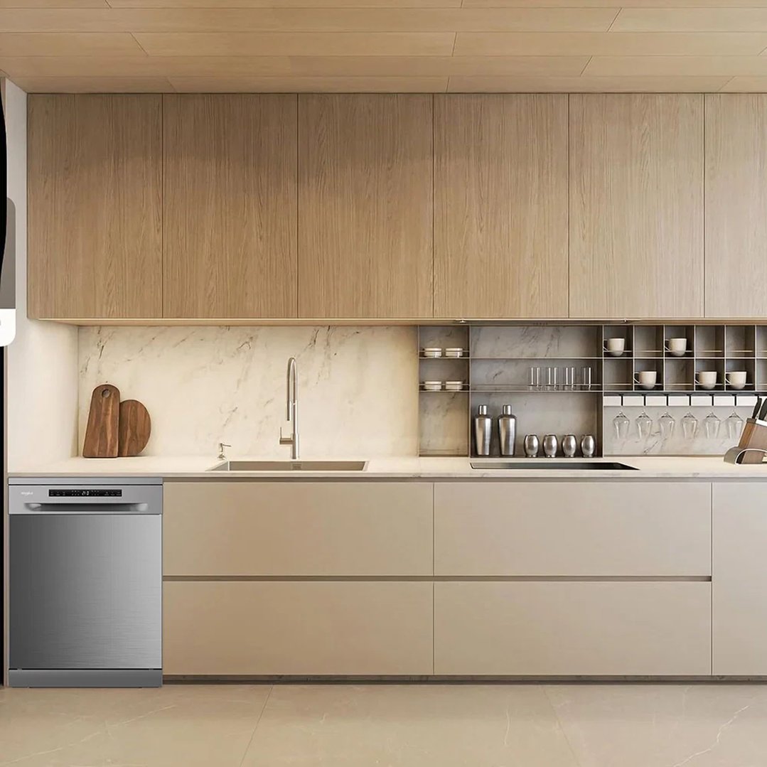 Whirlpool 14 Place Setting Freestanding Dishwasher - Stainless Steel WDFS3R4OIXAU