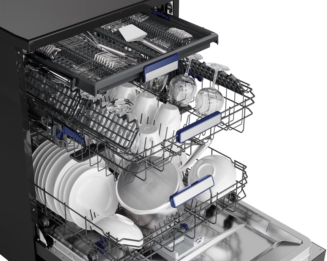 Westinghouse 60cm Dark Stainless Steel Freestanding Dishwasher WSF6608KXC