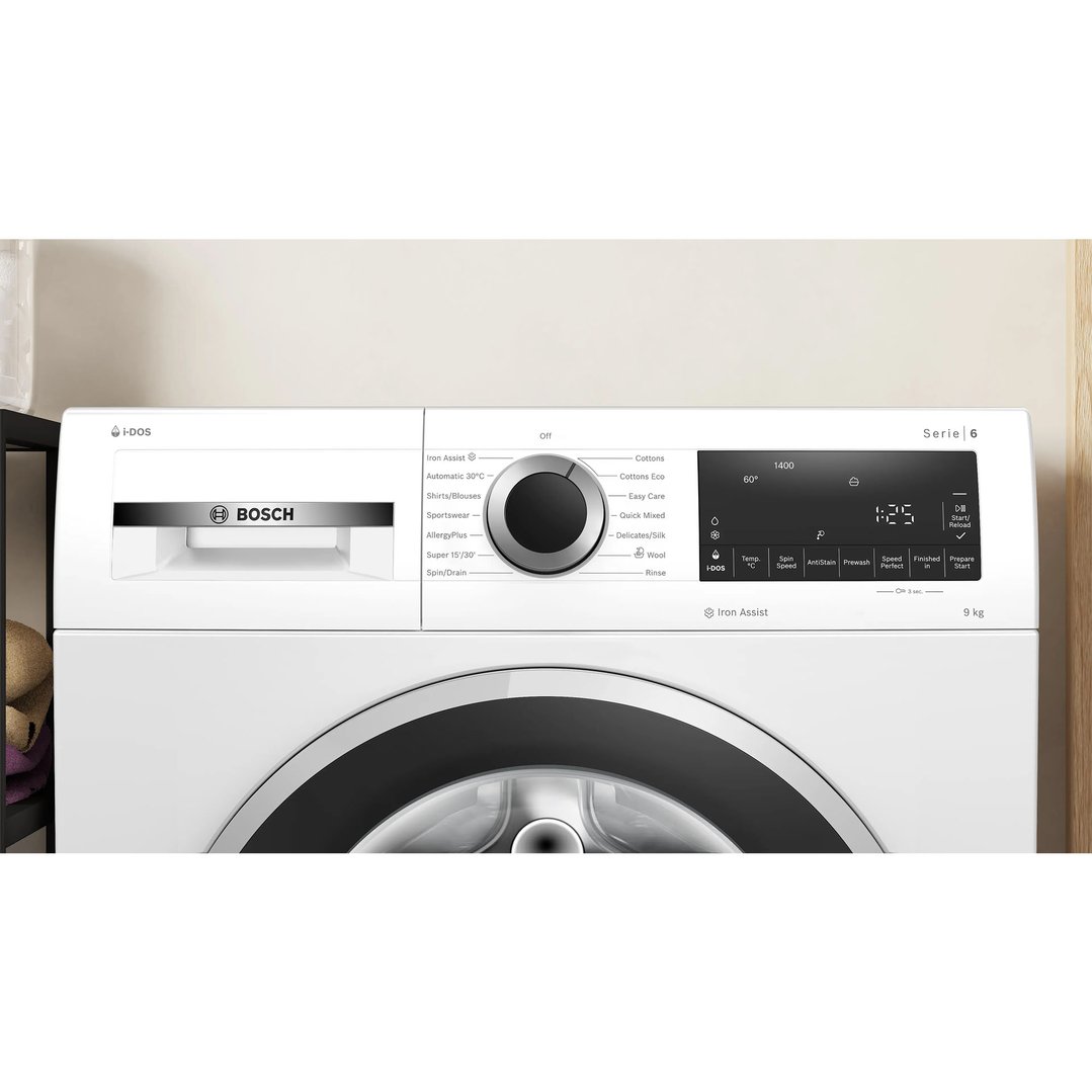 Bosch 9kg Series 6 Front Loader Washing Machine White WGG244F0AU