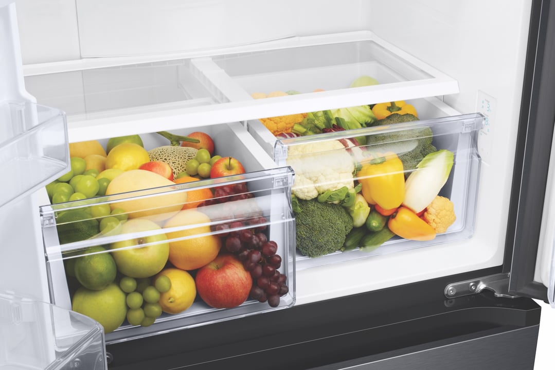 Samsung 495L French Door Refrigerator Freezer Drawer - Black SRF5300BD