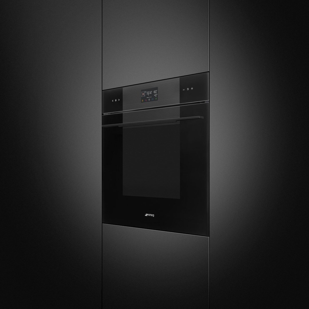 Smeg Linea 60cm Pyro Steam Oven - Pure Black SOPA6102S2PB3