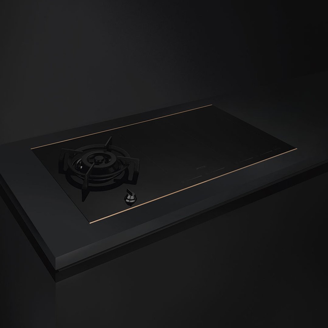 Smeg 90cm Dolce Stil Novo MultiZone Induction with Wok Burner Cooktop PM6912WLDRAU