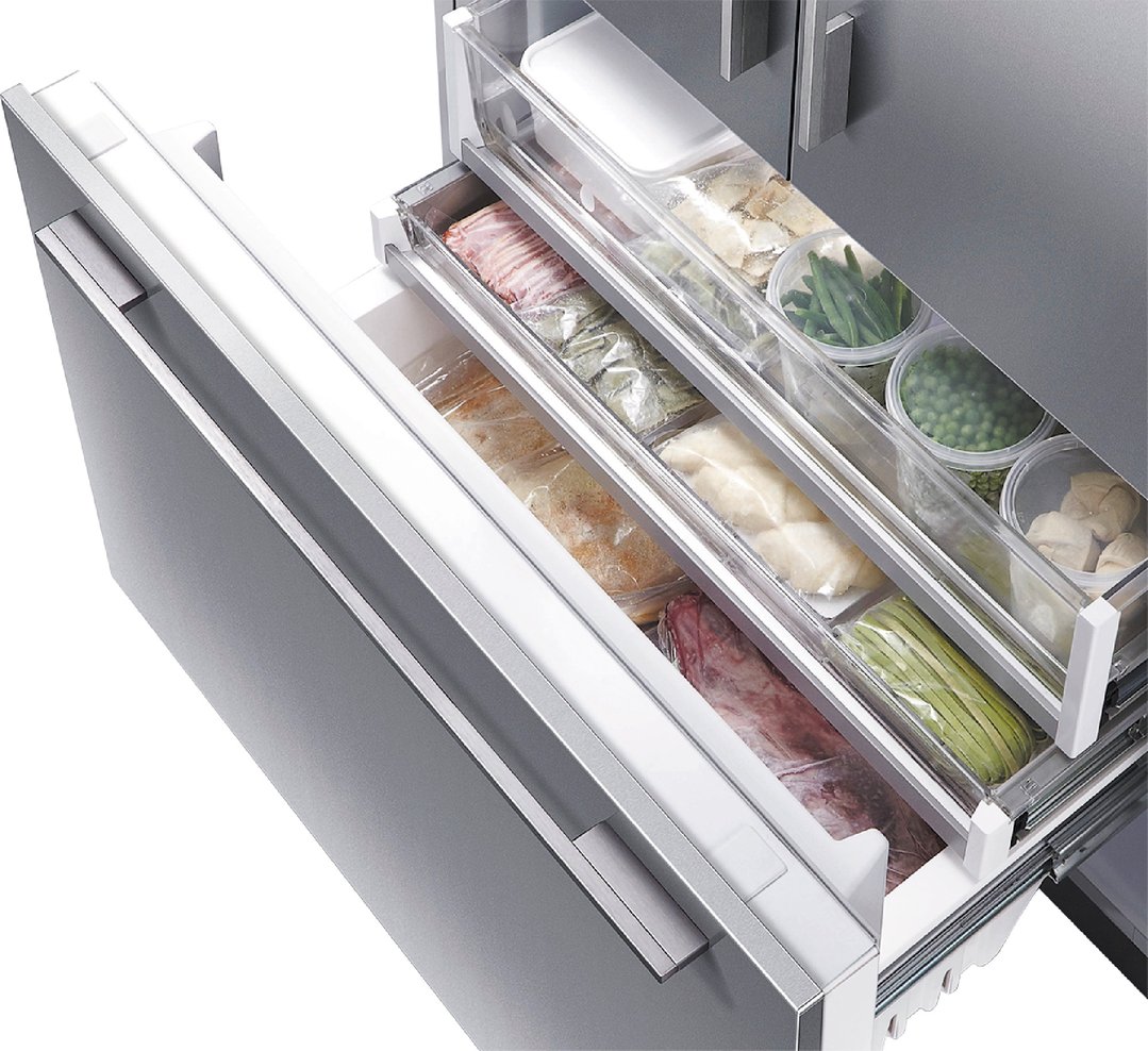 Fisher & Paykel 91cm Series 7 Integrated Refrigerator Freezer, Ice RS9120WRJ1