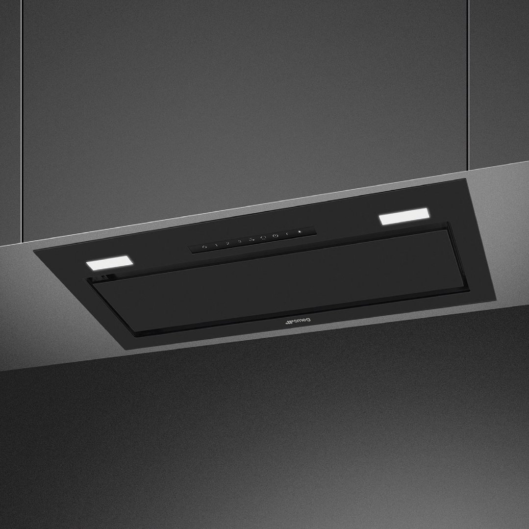 Smeg 60cm Undermount Rangehood with AutoVent2.0 Matte Black KSGAU6P4MB