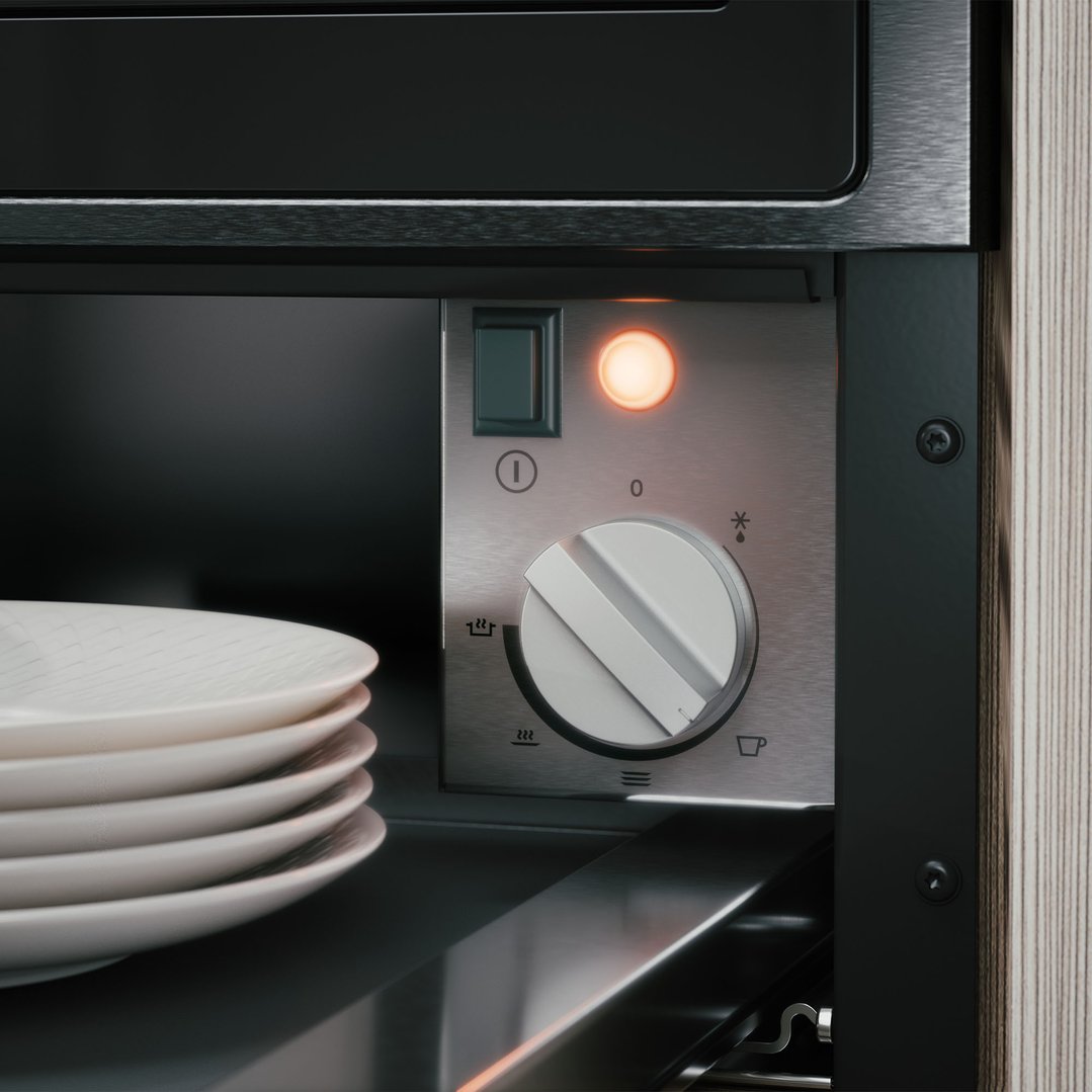 Asko Craft Warming Drawer - Black Steel ODW61BS0