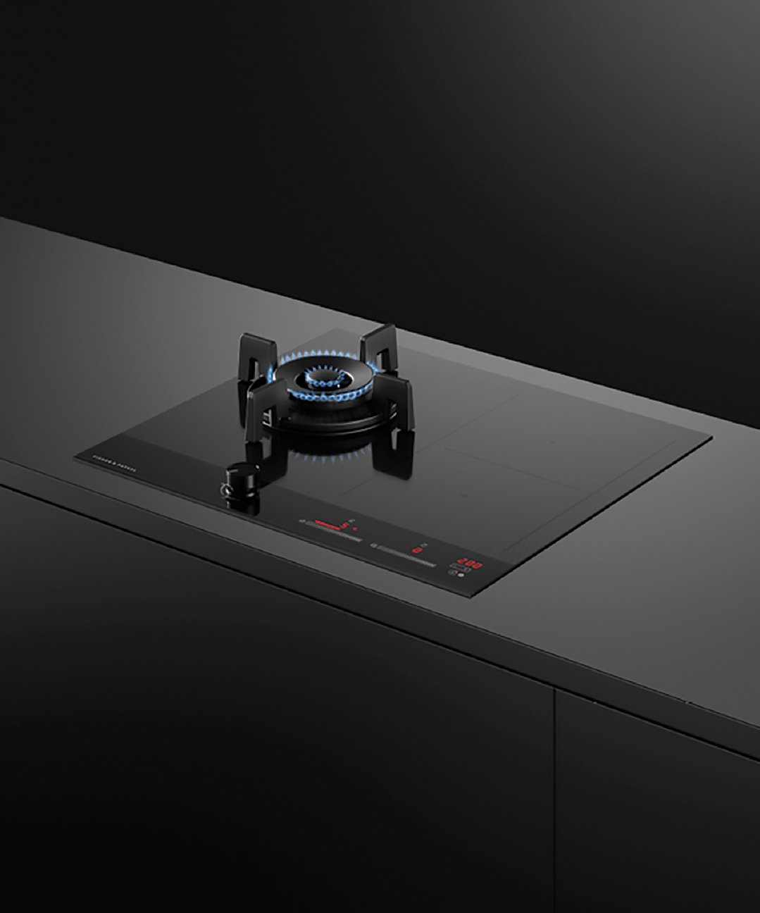 Fisher & Paykel 60cm Series 9 1 Burner + 2 Zone Hybrid Cooktop, 2 SmartZones, LPG CGI603DLPTB4