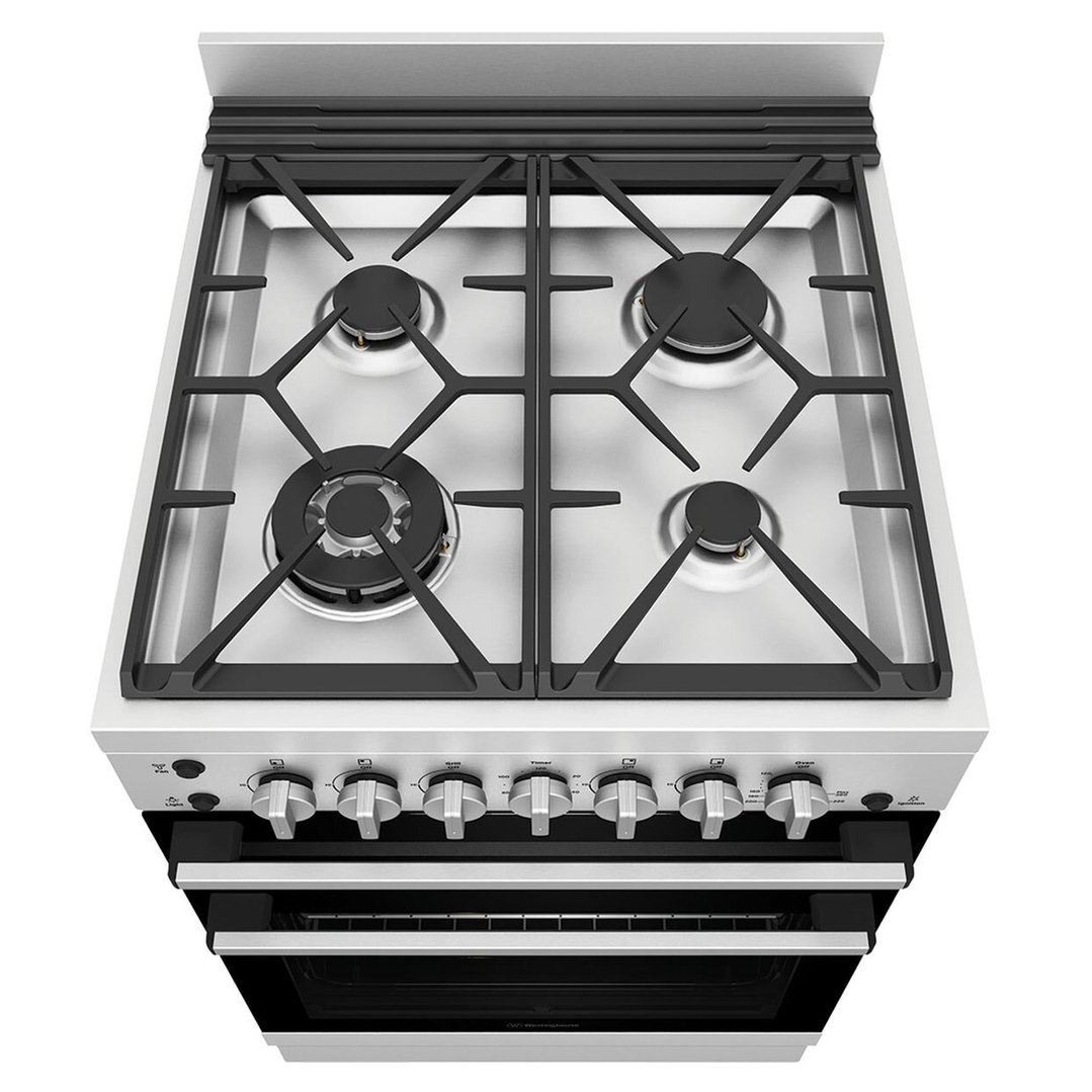 Westinghouse 60cm Freestanding Gas Oven and Gas Cooktop Stainless